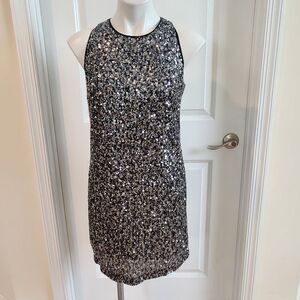 Milly sequins black and silver dress size 4
